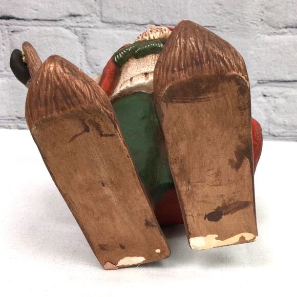 Norwegian Vintage Kimple Santa on Skis Ceramic Hand Painted Collectible Santa - Picture 7 of 16